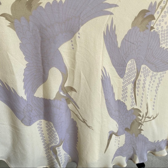 Reformation OG Silk Vintage 90s Crane Print Dress - Picture 4 of 8